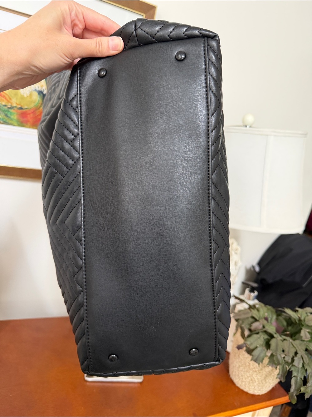 Karl Lagerfeld Classic Quilted Tote Bag - Black - Picture 11 of 13